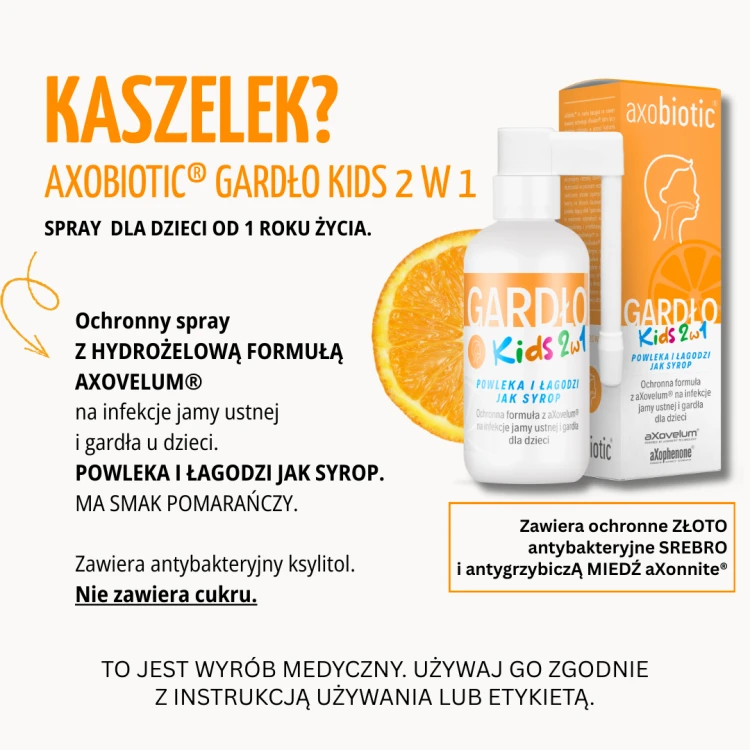 axoBIOTIC® GARDŁO KIDS 2 w 1